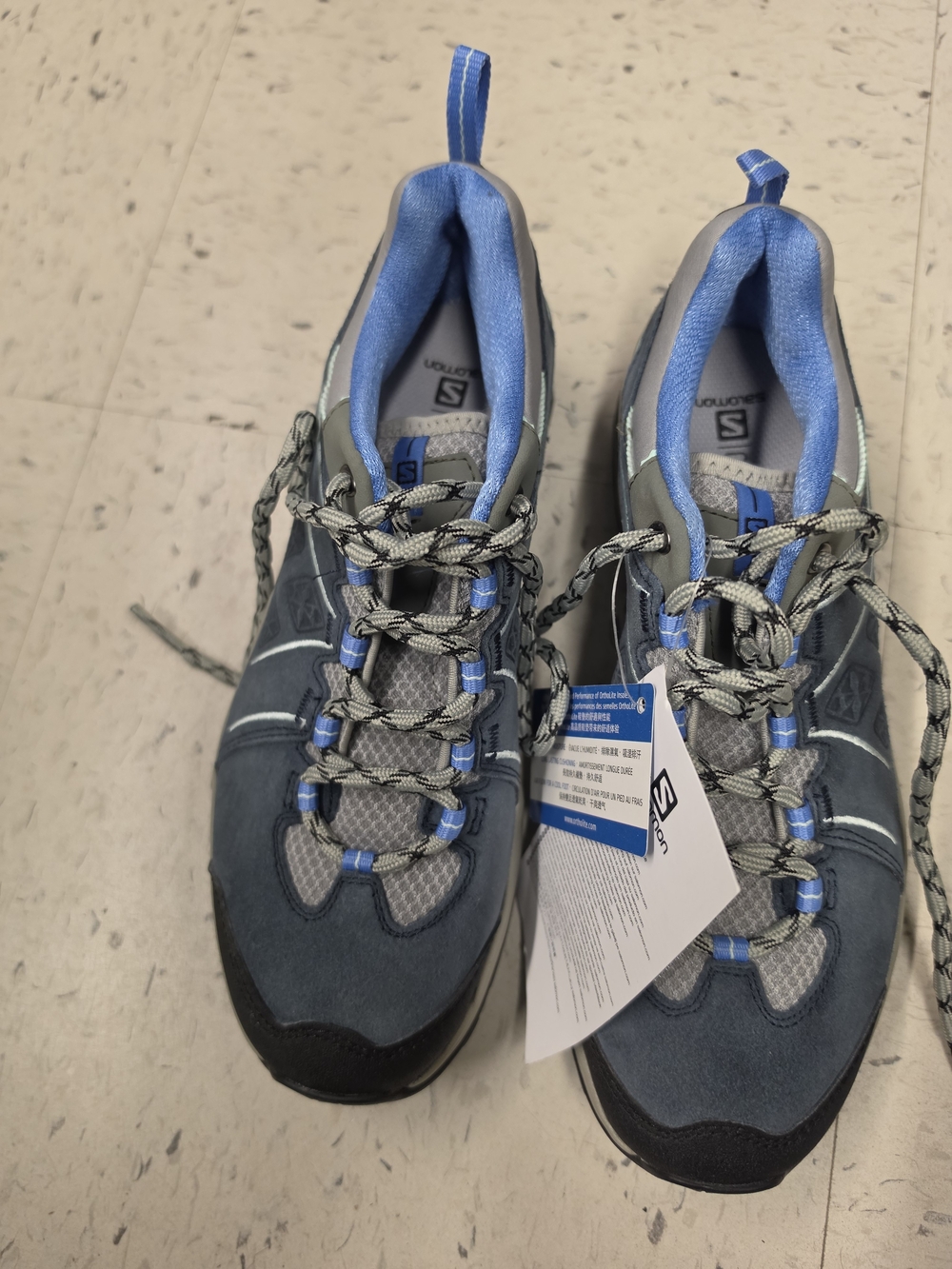 Salomon Women's Blue Gray Athletic Shoes Size 7.5